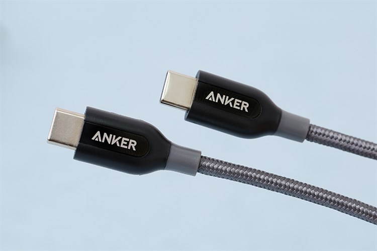 Cáp Type C - Type C 0.9m Anker PowerLine+ A8187 Màu Xám