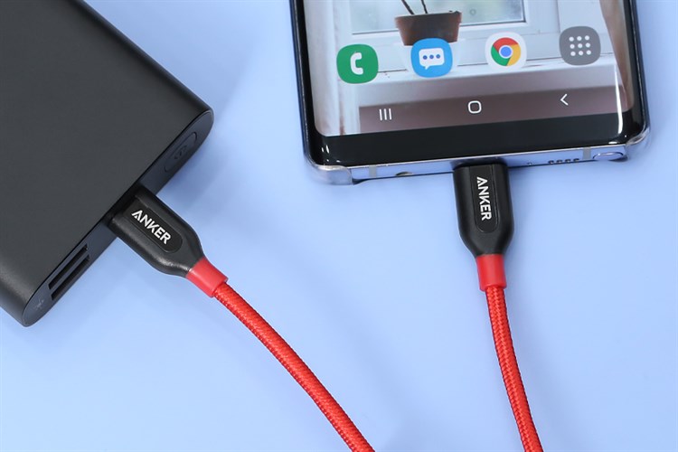 Cáp Type C - Type C 0.9m Anker PowerLine+ A8187 Màu Đỏ