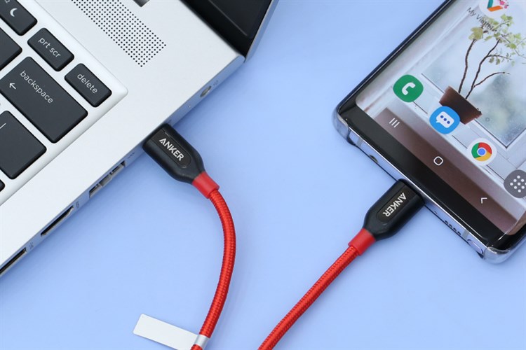 Cáp Type C - Type C 0.9m Anker PowerLine+ A8187 Màu Đỏ