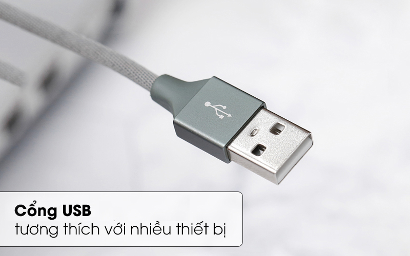 Cổng micro USB tương thích với nhiều thiết bị - Cáp Lightning 1m Xmobile LTL-01 Xanh rêu