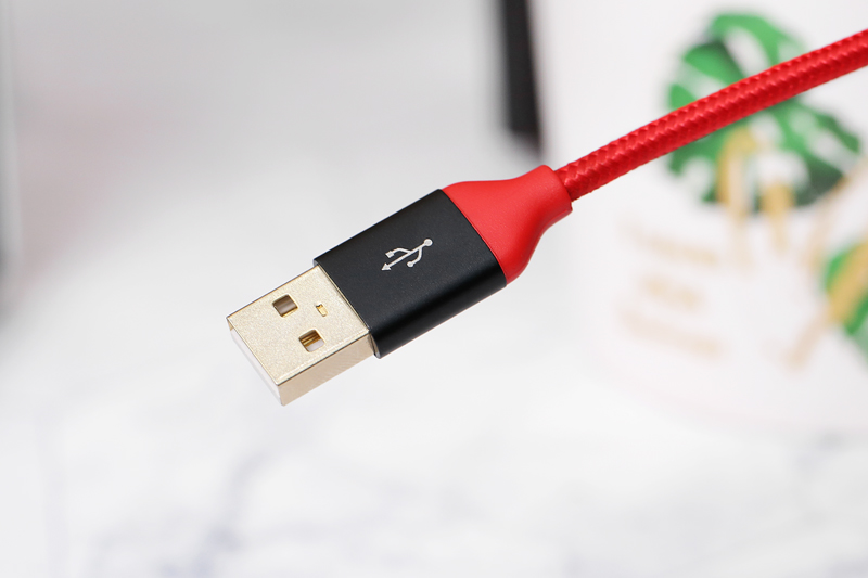 Cáp sạc và truyền dữ liệu USB-A - Micro USB 10.5W 1m eValu LTM-01 Màu Đen - Đỏ
