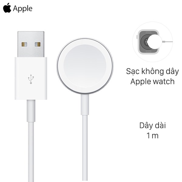 Cáp sạc không dây Apple Watch Magnetic 1 m Apple MX2E2 Trắng