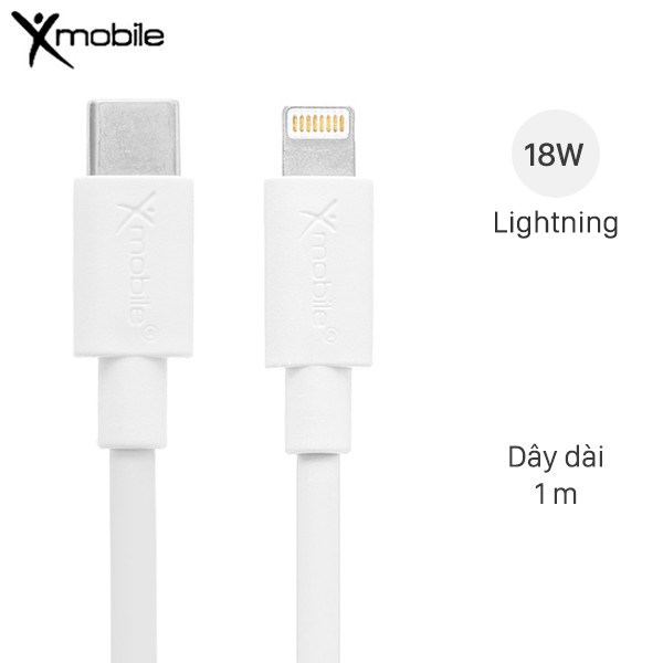 Cáp Type C – Lightning 1m Xmobile LPDC-05 Trắng