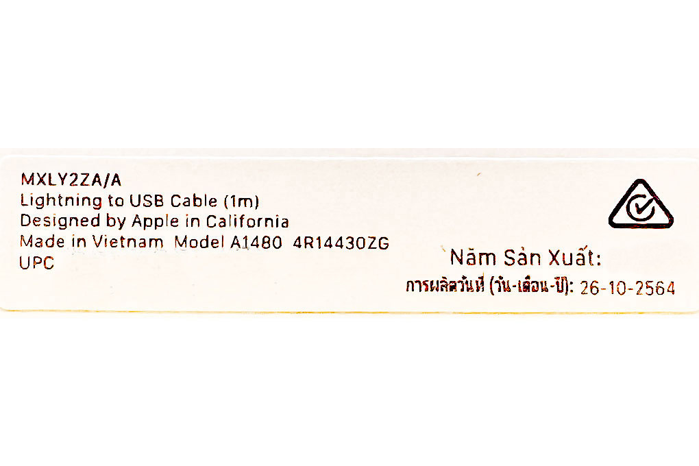 Cáp sạc và truyền dữ liệu USB-A - Lightning 10W 1m Apple Màu Trắng