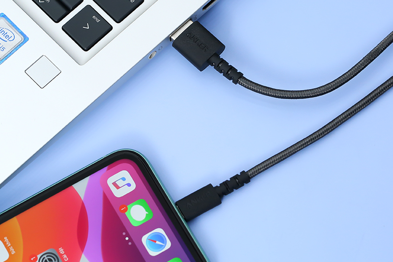 Cáp USB - Lightning MFI Anker A8012 0.9m Màu Đen