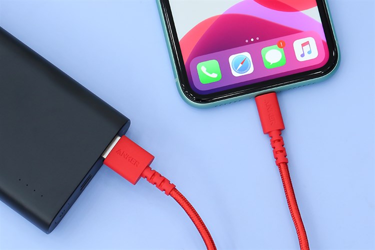 Cáp USB - Lightning MFI Anker A8012 0.9m Màu Đỏ