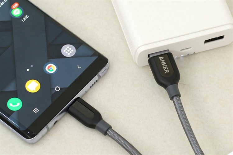 Cáp Type C 0.9m Anker PowerLine+ A8168 Xám Màu Xám