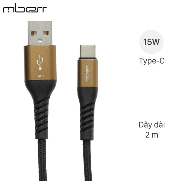 Cáp Type C 2M Mbest Ds463X - Wb