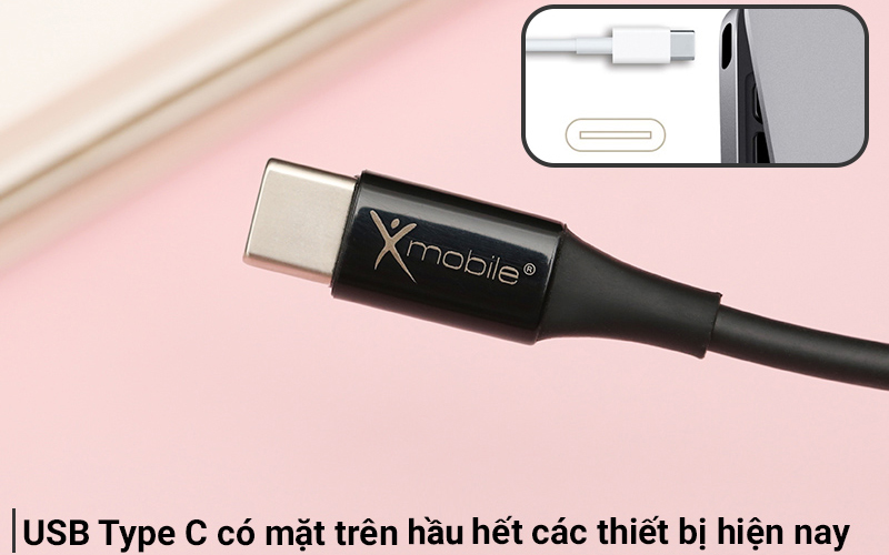 Cáp Type C - Type C 20cm Xmobile TCC04-200 có trên hầu hết các thiết bị