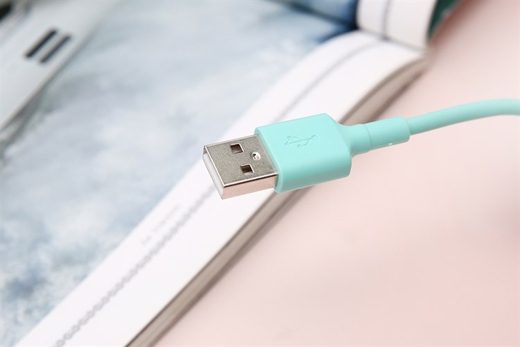 Cáp Lightning 1m AVA LTPL-01X Xanh Màu Xanh mint