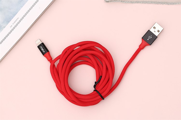 Cáp Lightning 2m eValu LTL-04X Màu Đỏ