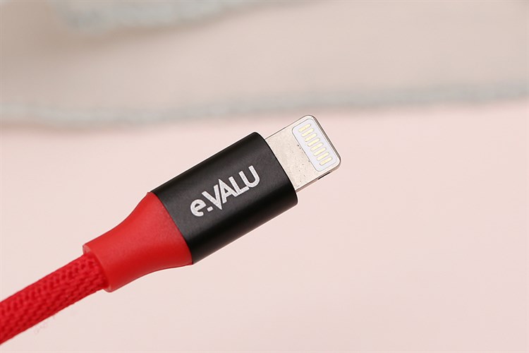 Cáp Lightning 2m eValu LTL-04X Màu Đỏ