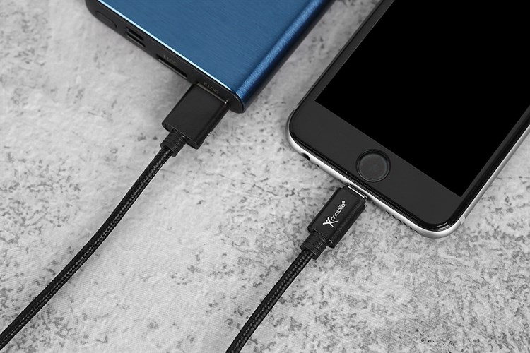 Cáp Lightning 1m Xmobile Spanker B 2 Đen Màu Đen