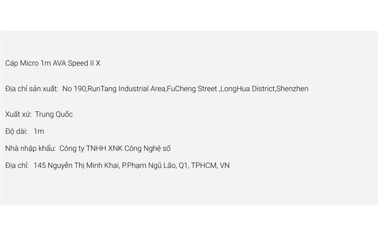 Cáp Micro USB 1m AVA Speed II X Màu Đen