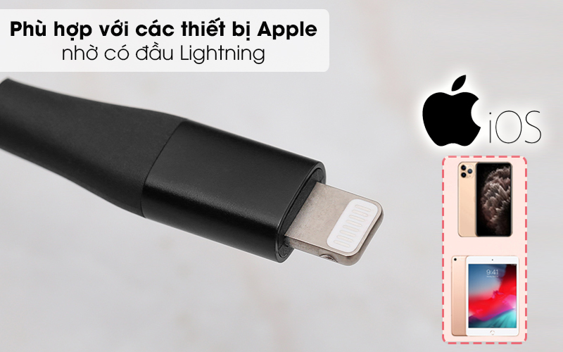 Cáp Type C - Lightning MFI 0.9m Anker PowerLine+ II A8652 - Đầu Lightning