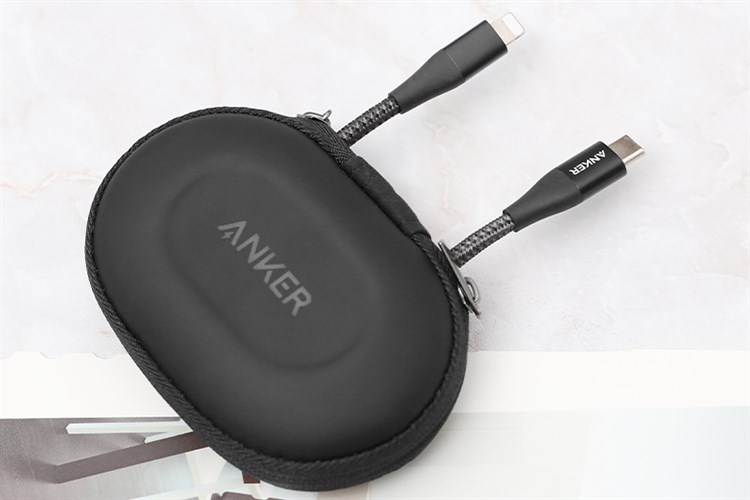 Cáp Type C - Lightning MFI 0.9m Anker PowerLine+ II A8652 Màu Đen