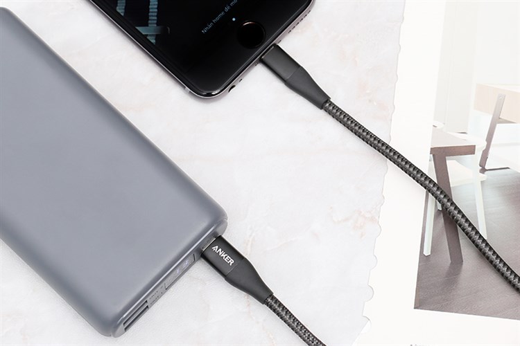 Cáp Type C - Lightning MFI 0.9m Anker PowerLine+ II A8652 Màu Đen