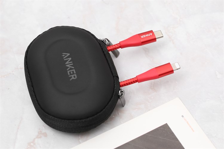 Cáp Type C - Lightning MFI 0.9m Anker PowerLine+ II A8652 Màu Đỏ