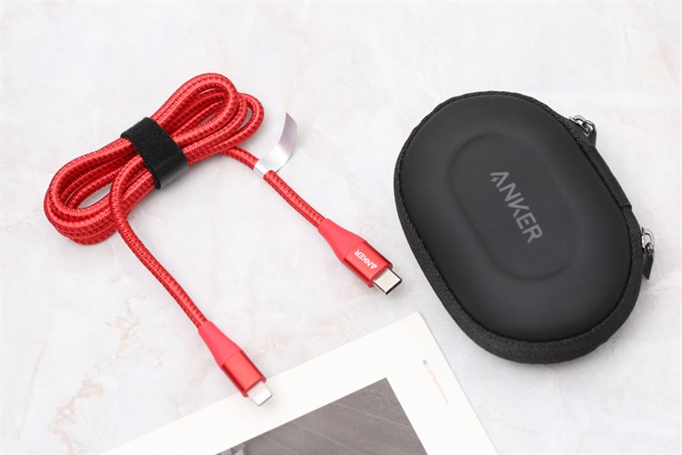 Cáp Type C - Lightning MFI 0.9m Anker PowerLine+ II A8652 Màu Đỏ