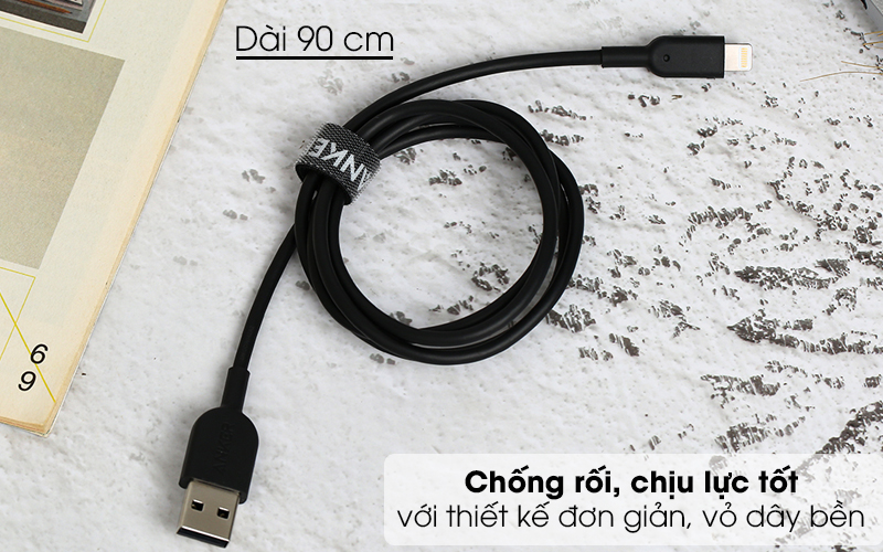 Cáp Lightning MFI 0.9m Anker Powerline II A8432 - Thiết kế đơn giản Cáp Lightning MFI 0.9m Anker Powerline II A8432 - Thiết kế đơn giản