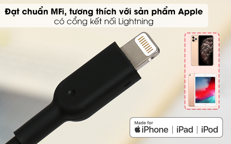 Cáp Lightning MFI 0.9m Anker Powerline II A8432 - Đạt chứng chỉ MFi Cáp Lightning MFI 0.9m Anker Powerline II A8432 - Đạt chứng chỉ MFi