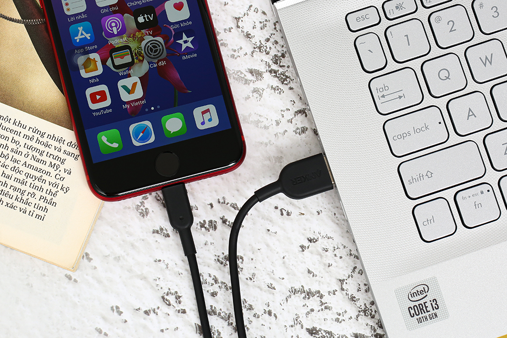 Cáp Lightning MFI 0.9m Anker Powerline II A8432 Màu Đen