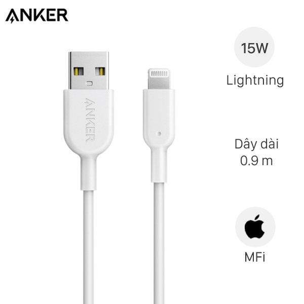 Cáp Lightning MFI  Anker Powerline II A8432 - giá rẻ, chính hãng