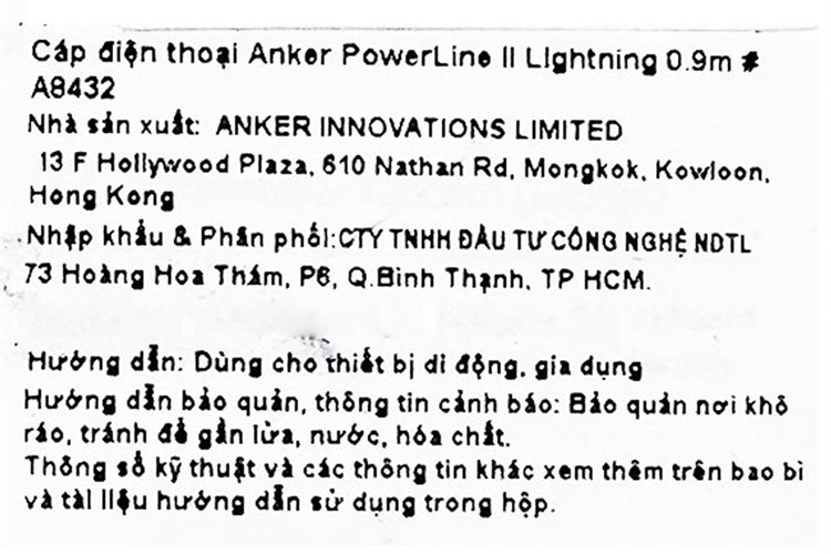 Cáp Lightning MFI 0.9m Anker Powerline II A8432 Màu Trắng