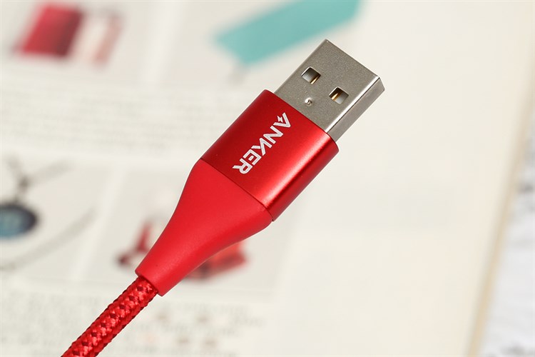 Cáp Lightning MFI 0.9m Anker PowerLine+ II A8452 Màu Đỏ
