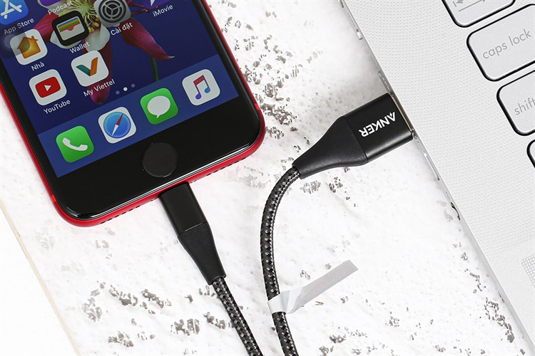 Cáp Lightning MFI 0.9m Anker PowerLine+ II A8452 Màu Đen