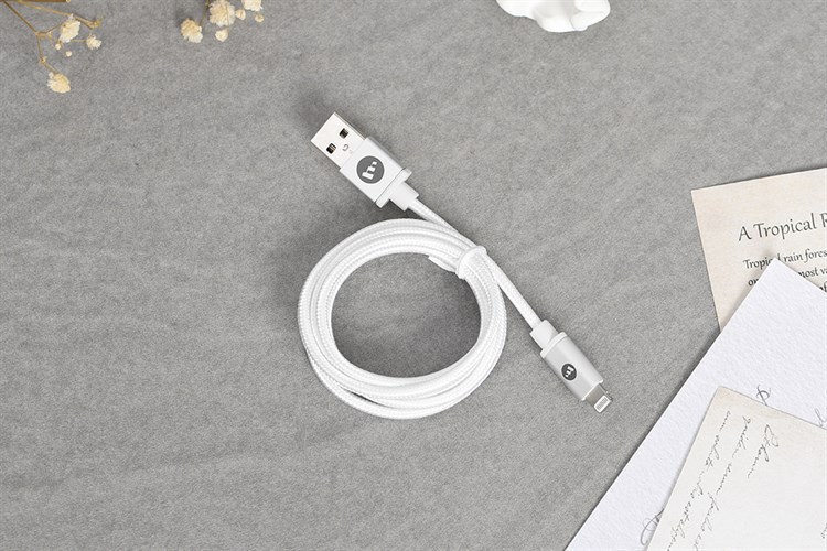 Cáp Lightning MFI 1m Mophie Màu Trắng