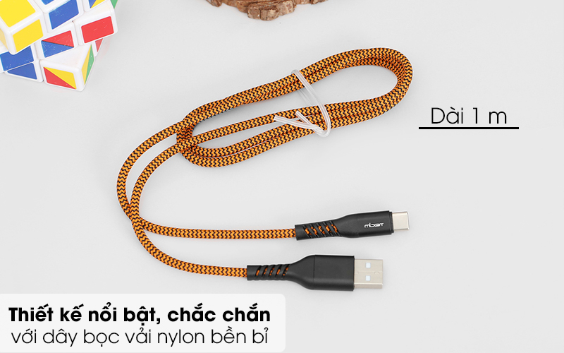 Cáp Type C 1m Mbest DS002-WB Cam - Thiết kế đơn giản, nổi bật