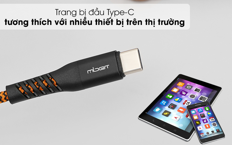 Cáp Type C 1m Mbest DS002-WB Cam - Đầu Type-C