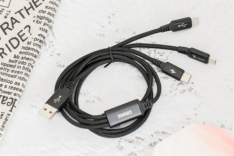 Cáp 3 đầu Lightning Type C Micro 1m Xmobile DR002