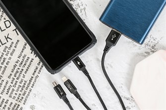 Cáp sạc và truyền dữ liệu 3 đầu USB-A - Lightning Type-C Micro USB 15W 1m Xmobile DR002 - 7