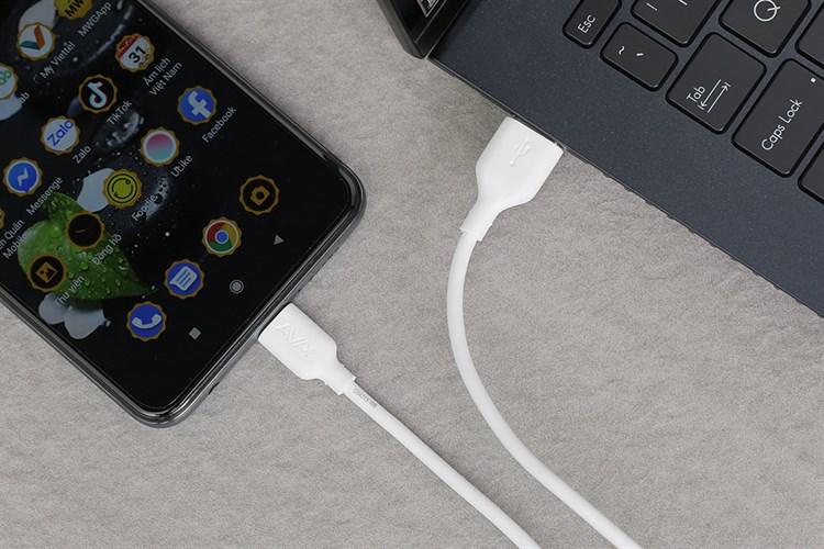 Cáp Type C 1m AVA DS431X-WB Trắng Màu Trắng