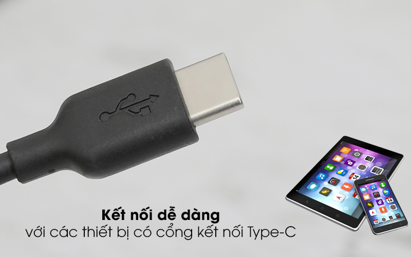 Cáp Type C 1m AVA DS447X-WB Đen - Type-C