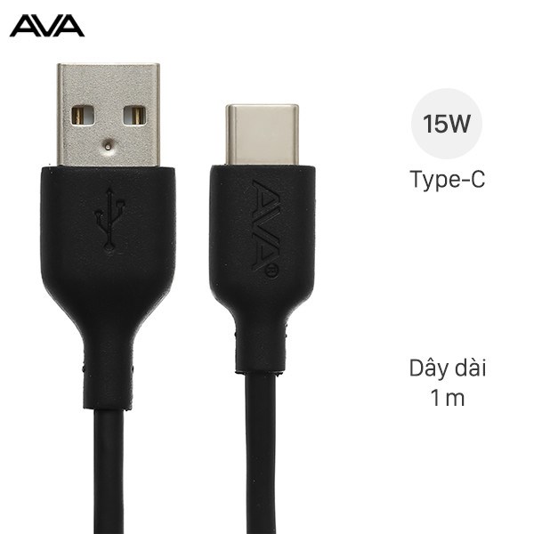 Cáp Type C 1m AVA DS447X-WB Đen