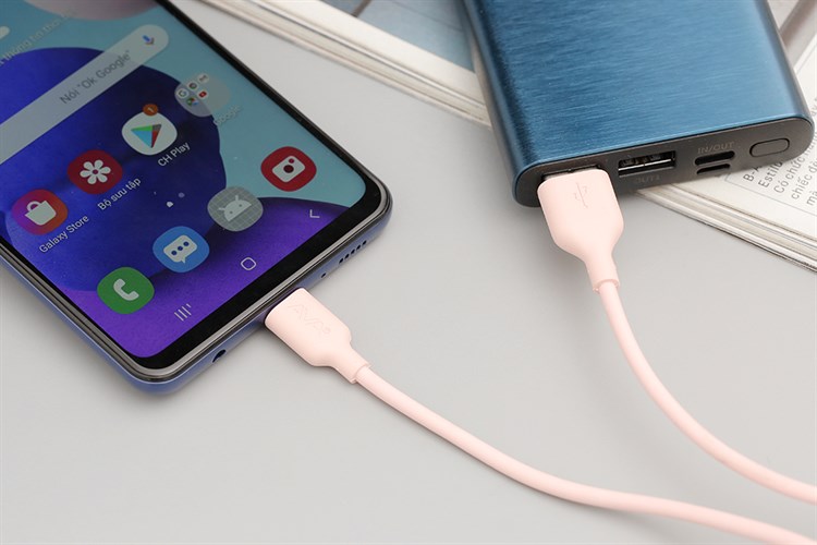 Cáp Type C 1m AVA DS448-TB Hồng Màu Hồng