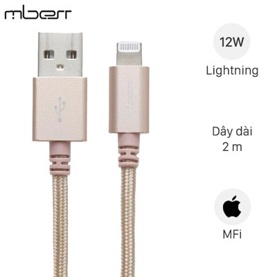 Cáp Lightning MFI 2m Mbest DS951-WB