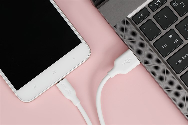 Cáp Micro USB 1m AVA DR-M01 Màu Trắng