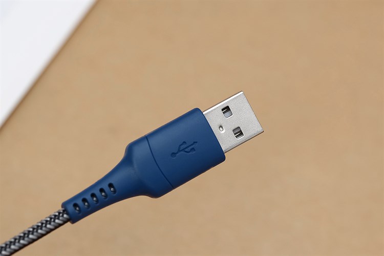 Cáp sạc và truyền dữ liệu USB-A - Type-C 15W 1m Mbest DS462X Màu Xanh Navy