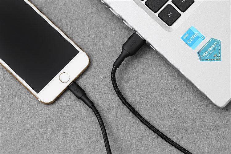 Cáp Lightning MFI 2m Belkin CAA002 Màu Đen