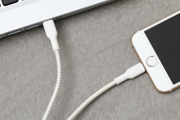 Cáp sạc Type C - Lightning MFI Belkin CAA004 1m Màu Trắng