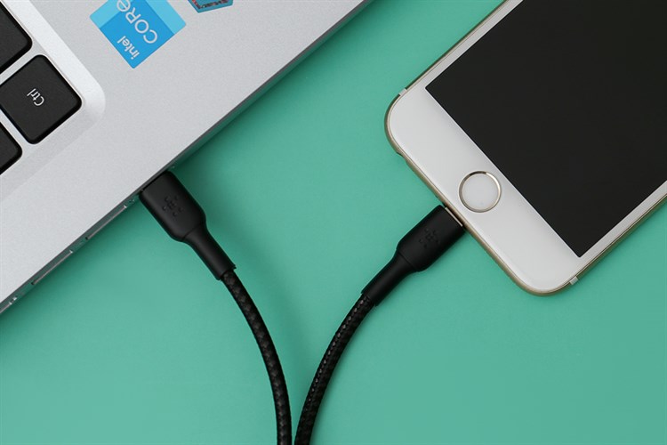 Cáp sạc Type C - Lightning MFI Belkin CAA004 1m Màu Đen