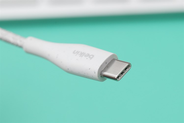 Cáp Type C - Lightning MFI 1.2m Belkin Duratex Plus F8J243 Màu Trắng