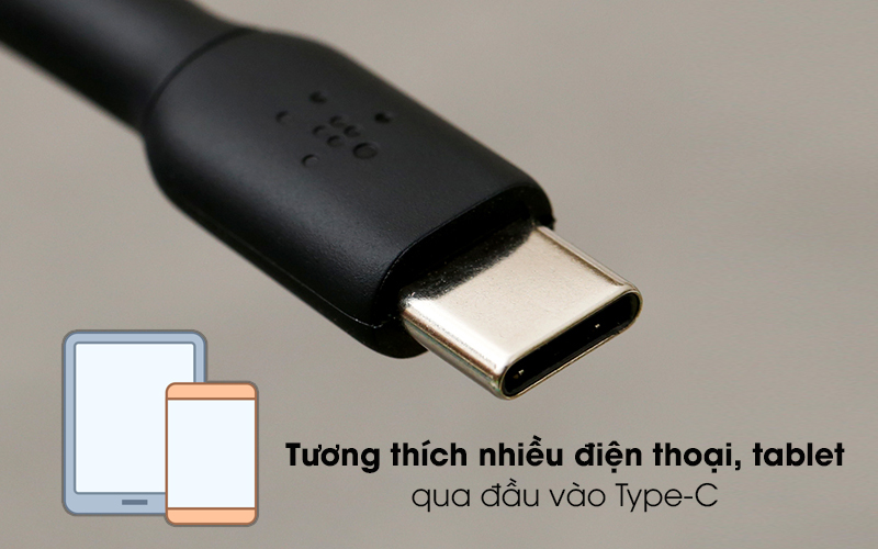 Cáp Type C 2m Belkin CAB002 - Trang bị đầu ra USB Type-C