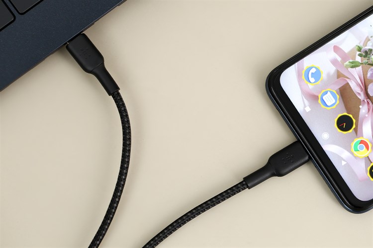 Cáp Type C - Type C 1m Belkin CAB004 Màu Đen