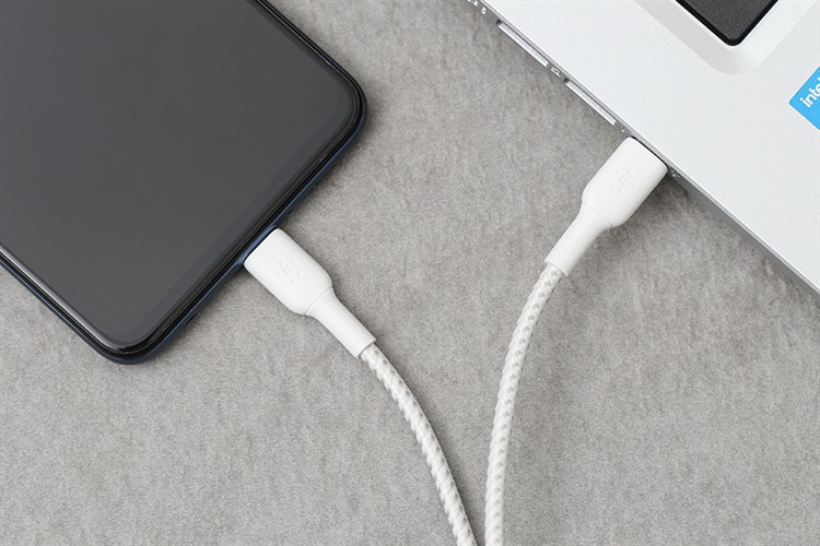 Cáp Type C - Type C 1m Belkin CAB004 Màu Trắng
