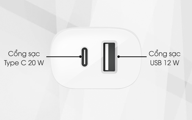Adapter sạc 2 cổng USB Type C PD 32W Belkin WCB004 Trắng - 2 Cổng sạc